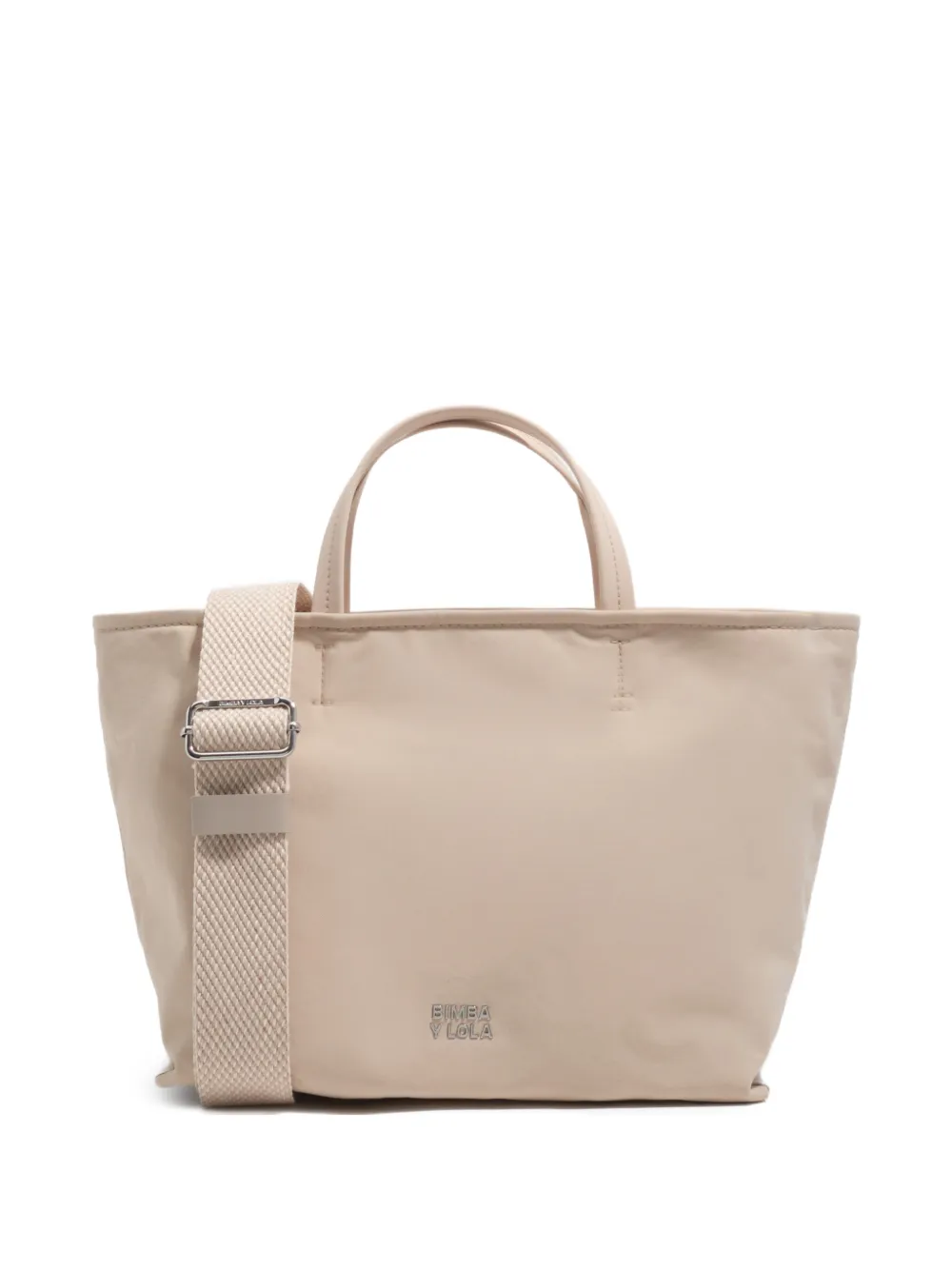 Bimba y Lola Borsa tote media con logo - Toni neutri