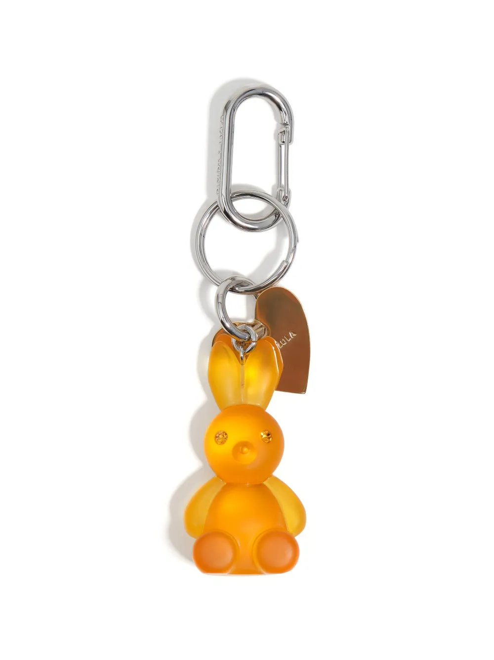 Bimba Y Lola Rabbit Heart-charm Keyring In Orange