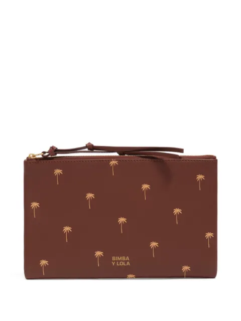 BIMBA Y LOLA Palms large leather make up bag