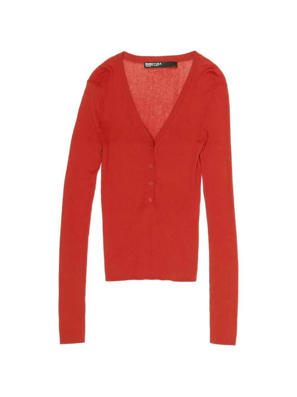 Bimba y Lola Top con scollo a V - Rosso