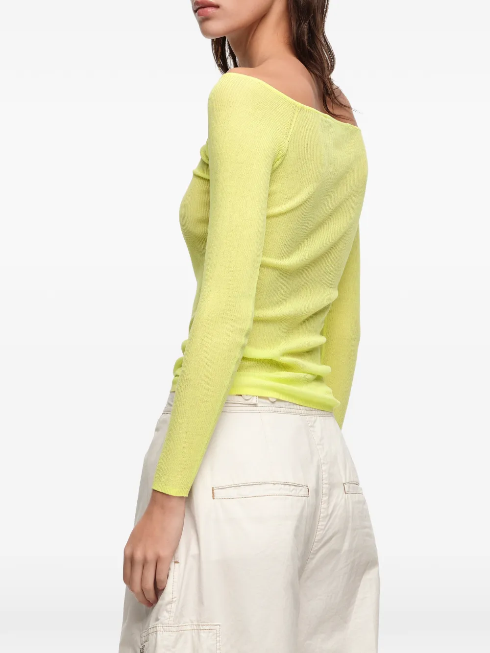 BIMBA Y LOLA Off-shoulder top Geel