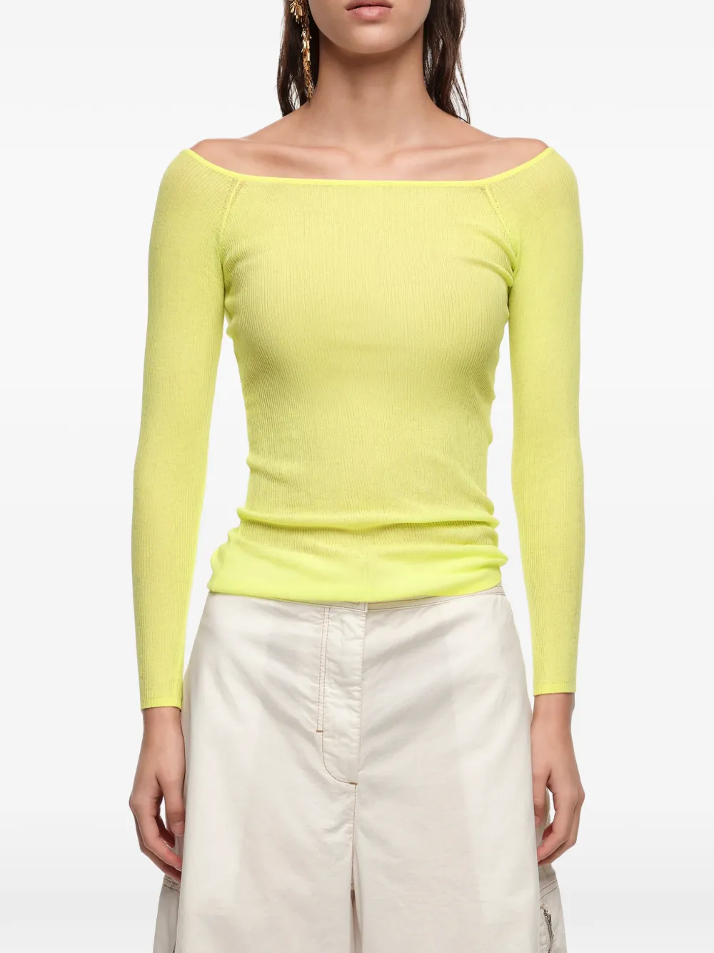 BIMBA Y LOLA Off-shoulder top Geel