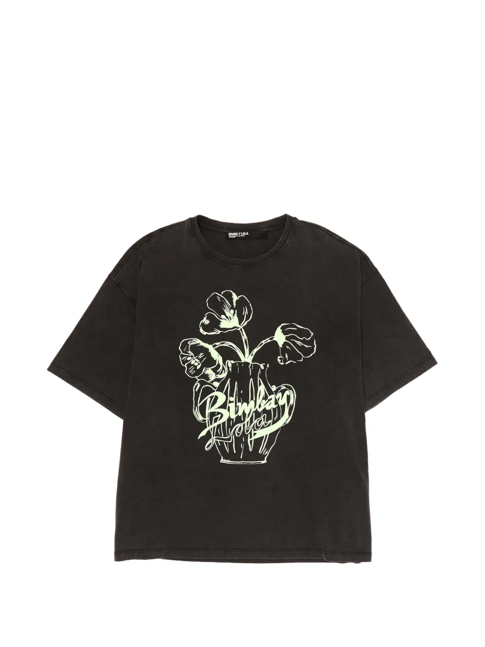 Bimba y Lola T-shirt a fiori - Nero