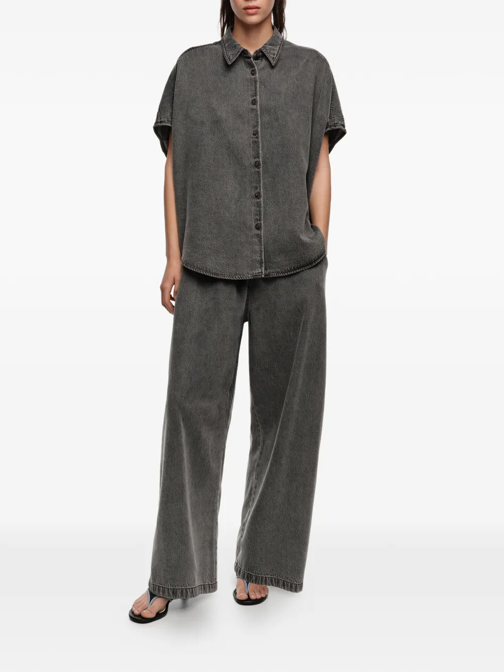  Bimba Y Lola Wide-leg Drawstring Trousers - Black 
