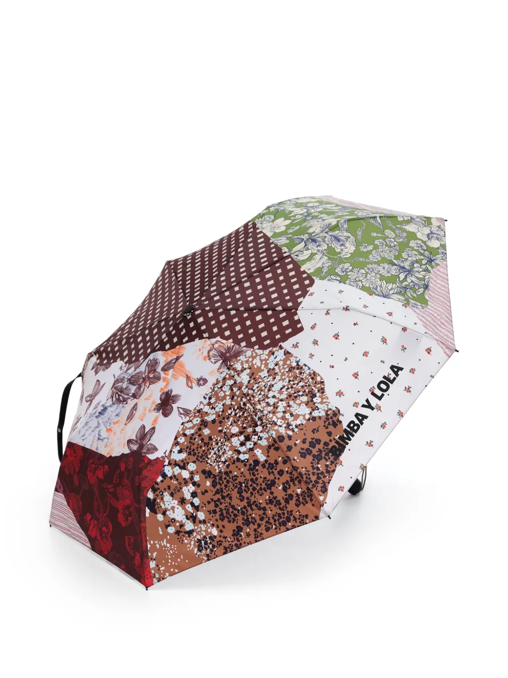  Bimba Y Lola Patchwork-print Umbrella - Brown 