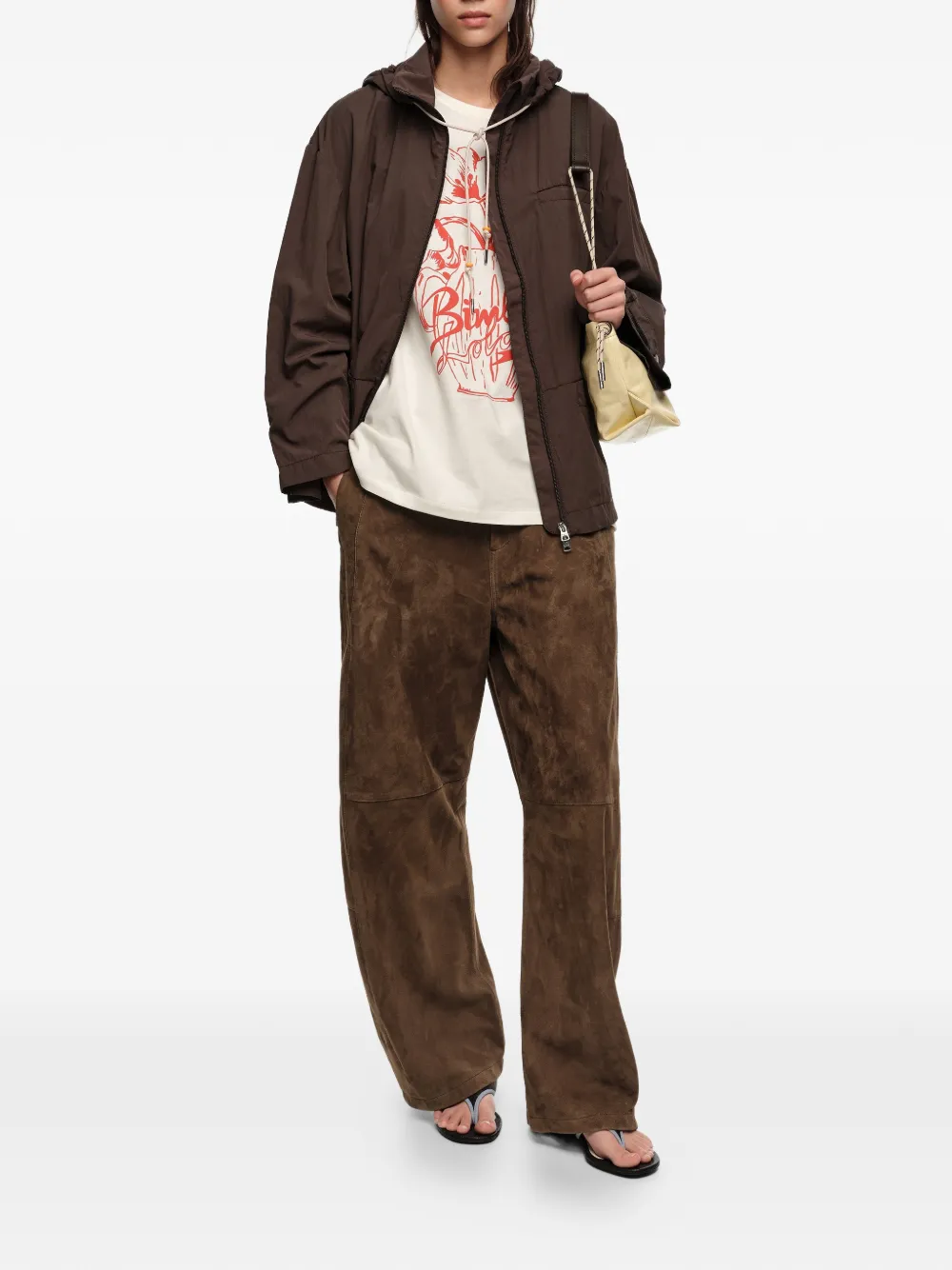 Bimba y Lola T-shirt met bloemenprint Wit