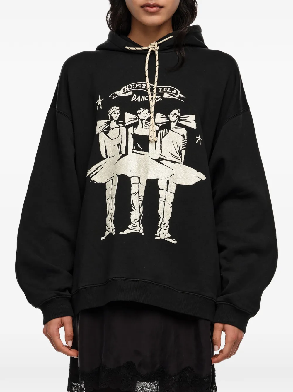 BIMBA Y LOLA Hoodie met print Zwart