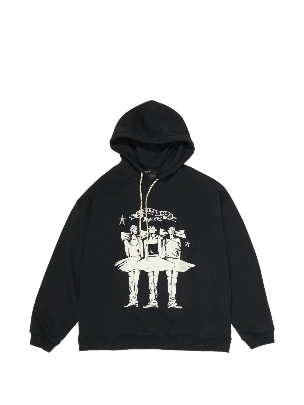 Bimba y Lola Felpa con stampa e cappuccio - Nero