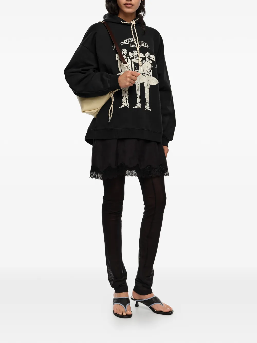 BIMBA Y LOLA Hoodie met print Zwart