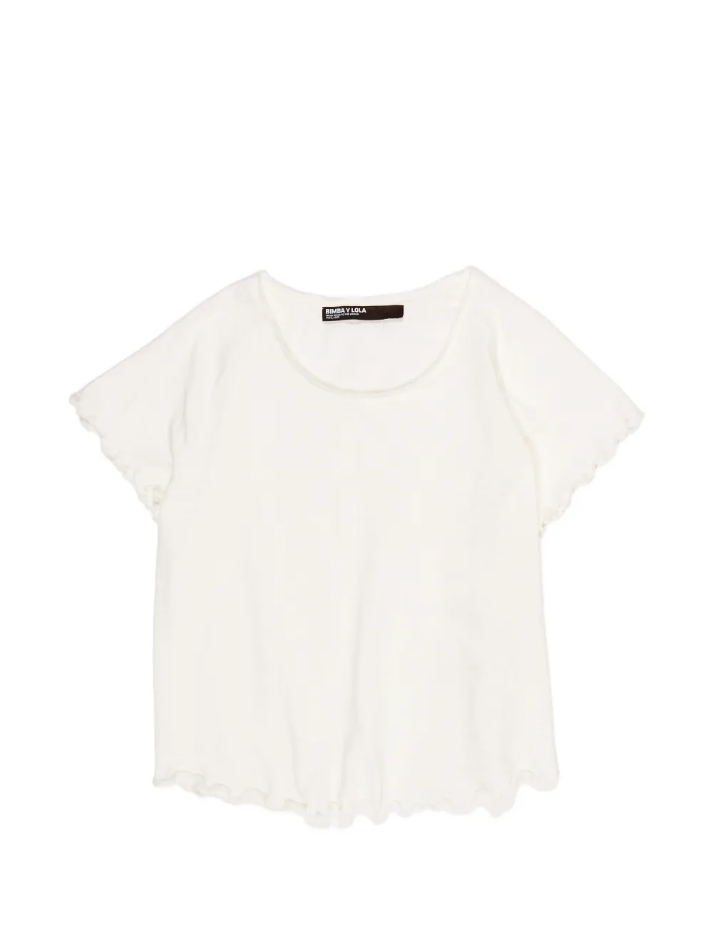 Bimba y Lola T-shirt con maniche risvoltate - Bianco