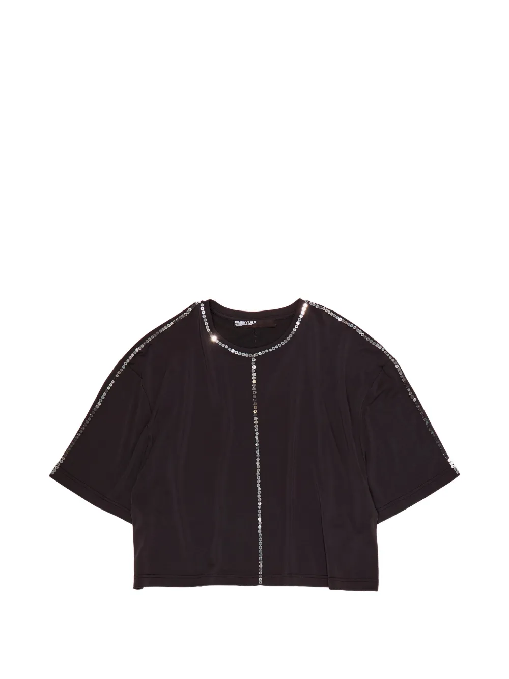 Bimba y Lola T-shirt con paillettes - Nero