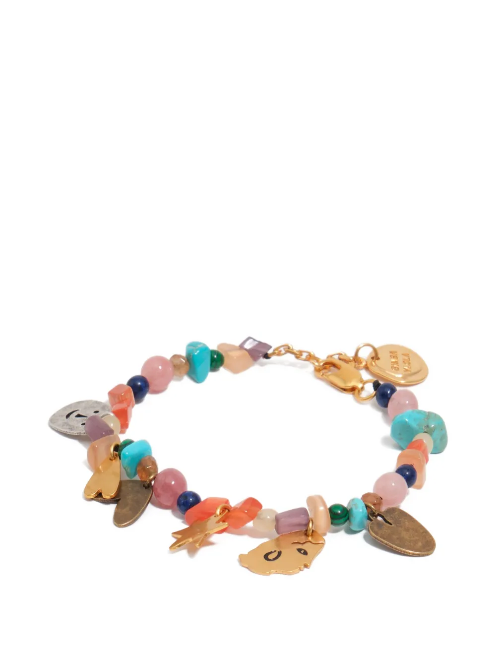 BIMBA Y LOLA Perlenarmband mit Silhouetten-Anhänger - Gold
