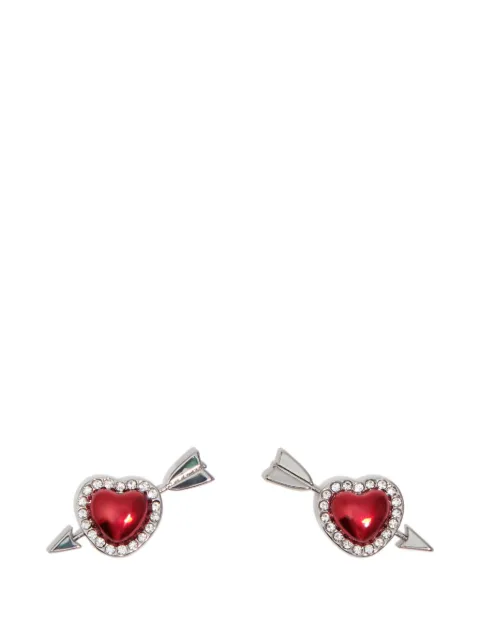 Bimba y Lola boucles d'oreilles Heart and Arrow serties de cristaux