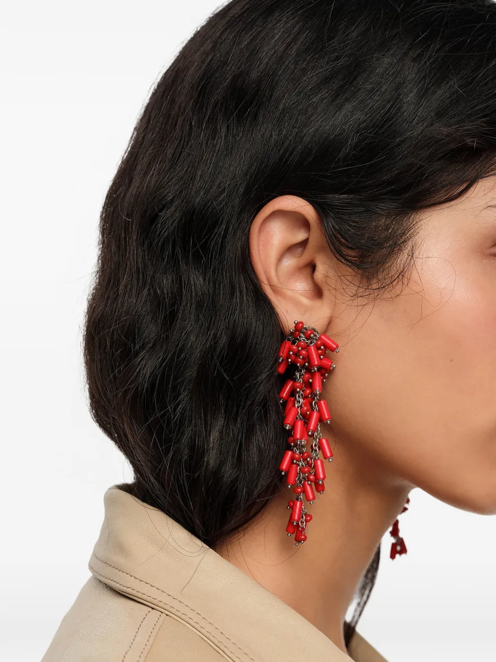 Coral Cascade Earrings