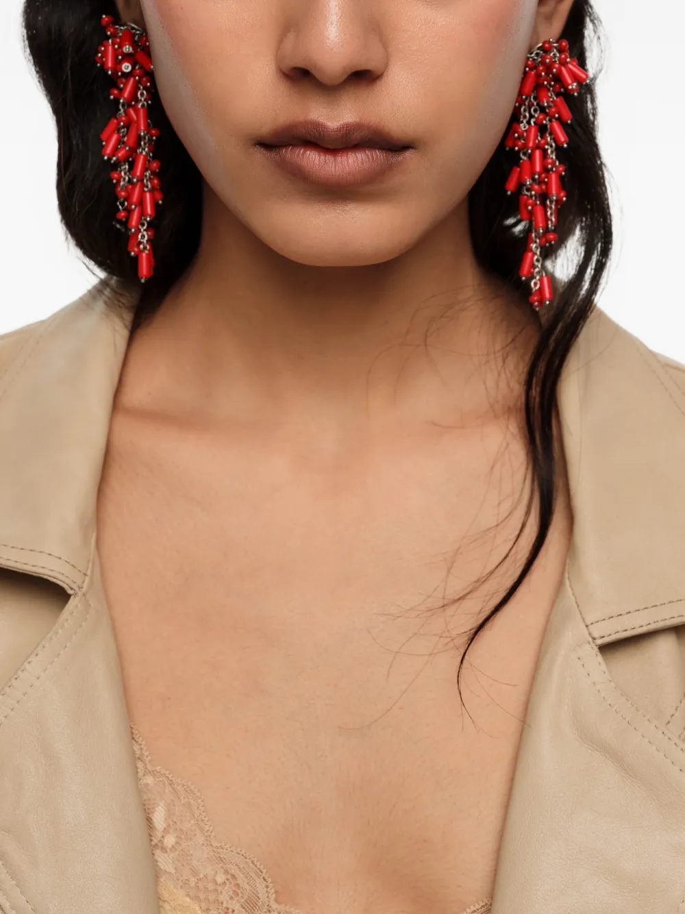 Coral Cascade Earrings
