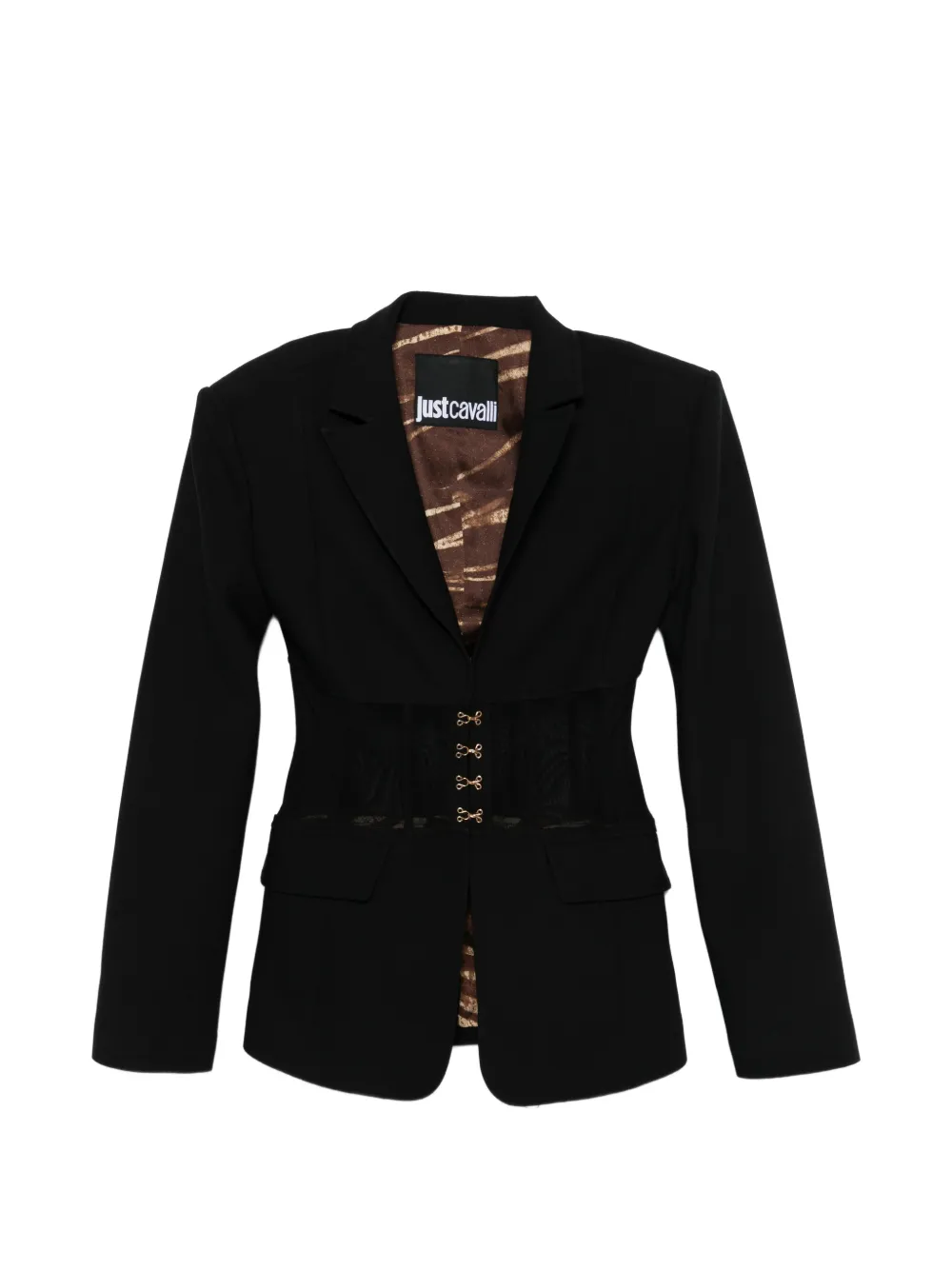 Just Cavalli hook fastening blazer - Nero