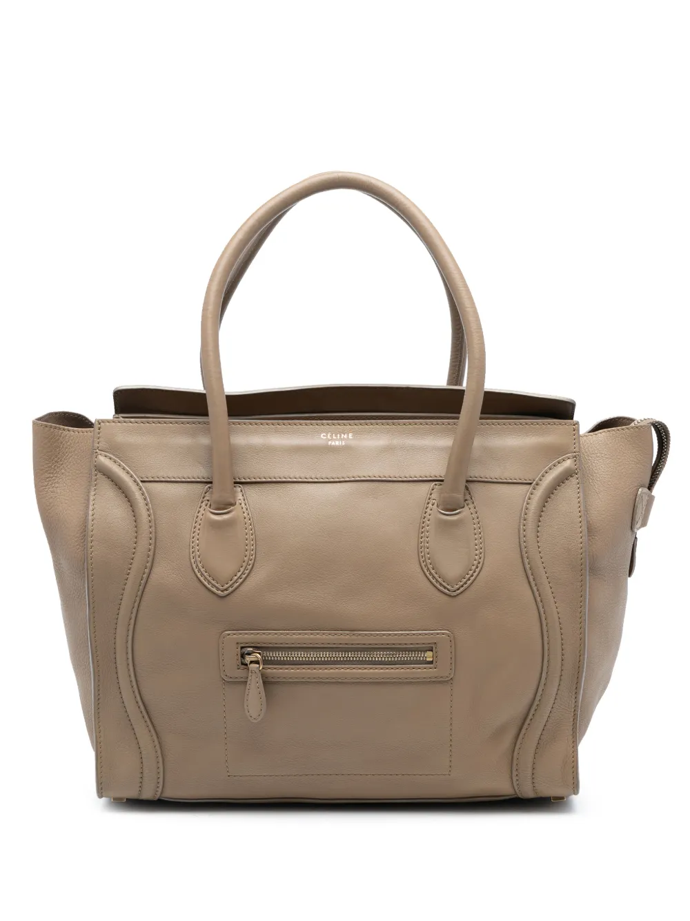 Celine Pre-Owned 2010 Mini Leather Luggage tote bag - Marrone