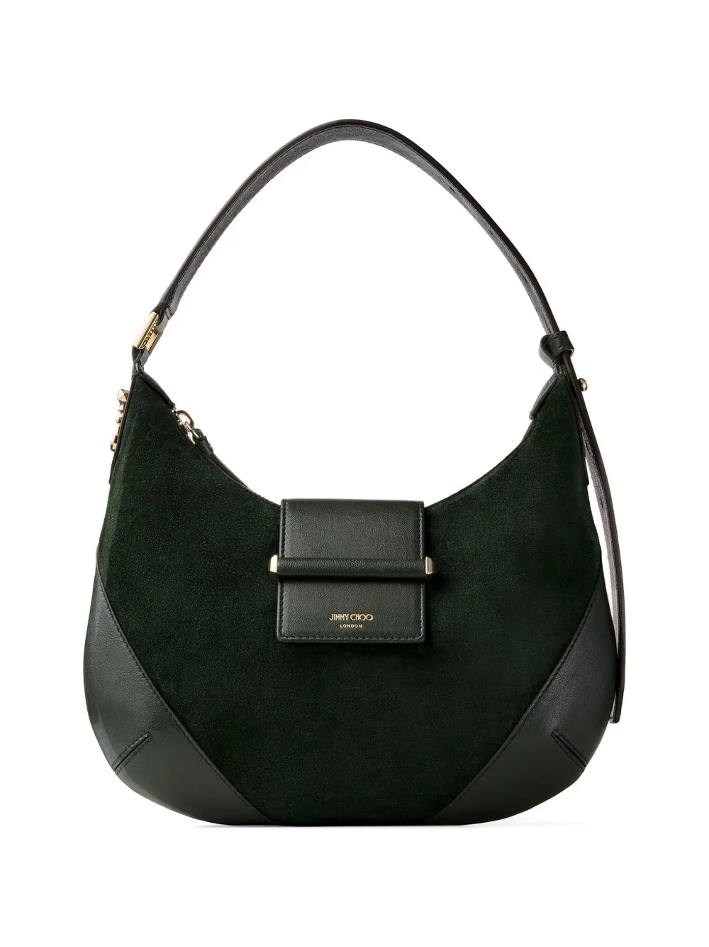Jimmy Choo small Bar flap shoulder bag - Verde