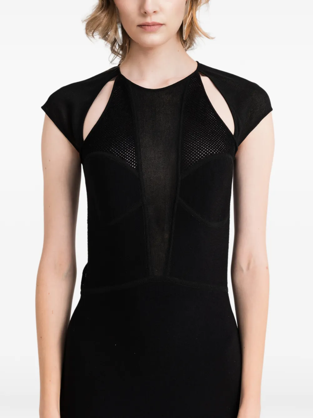 Gemy Maalouf Midi-jurk met uitgesneden detail Zwart