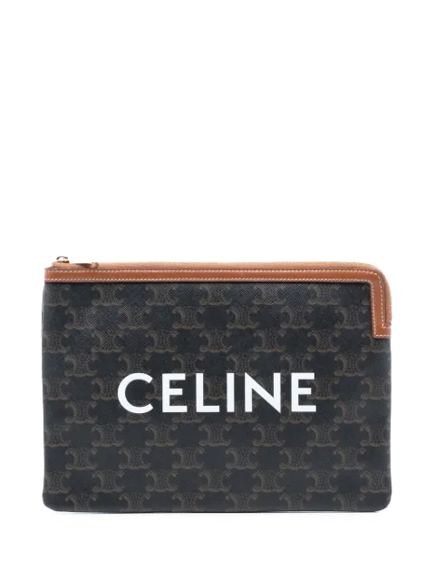 Celine Pre-Owned 2000-2025 Small Triomphe Coated Canvas clutch bag