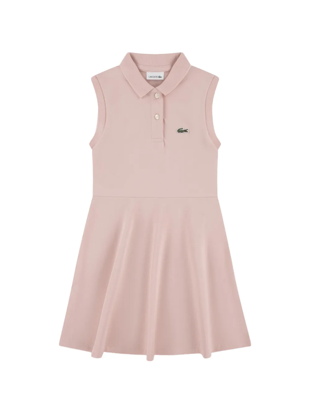 Lacoste Kids collared A-line dress - Rosa