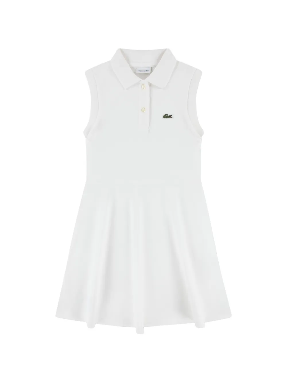 Lacoste Kids collared logo dress - Bianco