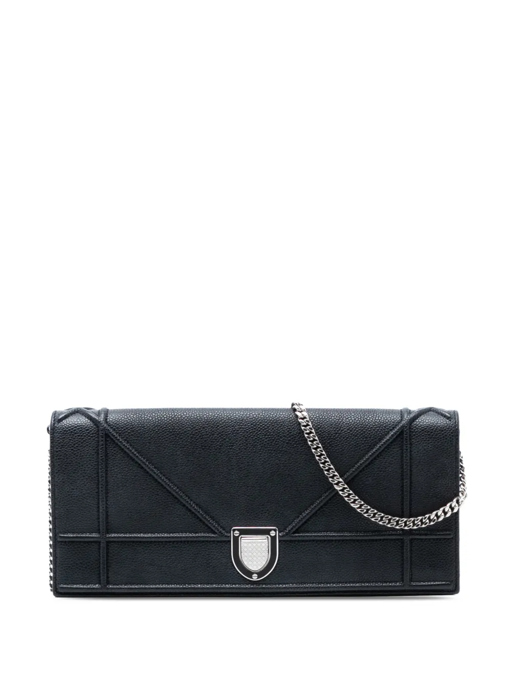 Christian Dior Pre-Owned 2016 Grained Calfskin Diorama Pochette Clutch crossbody bag - Nero