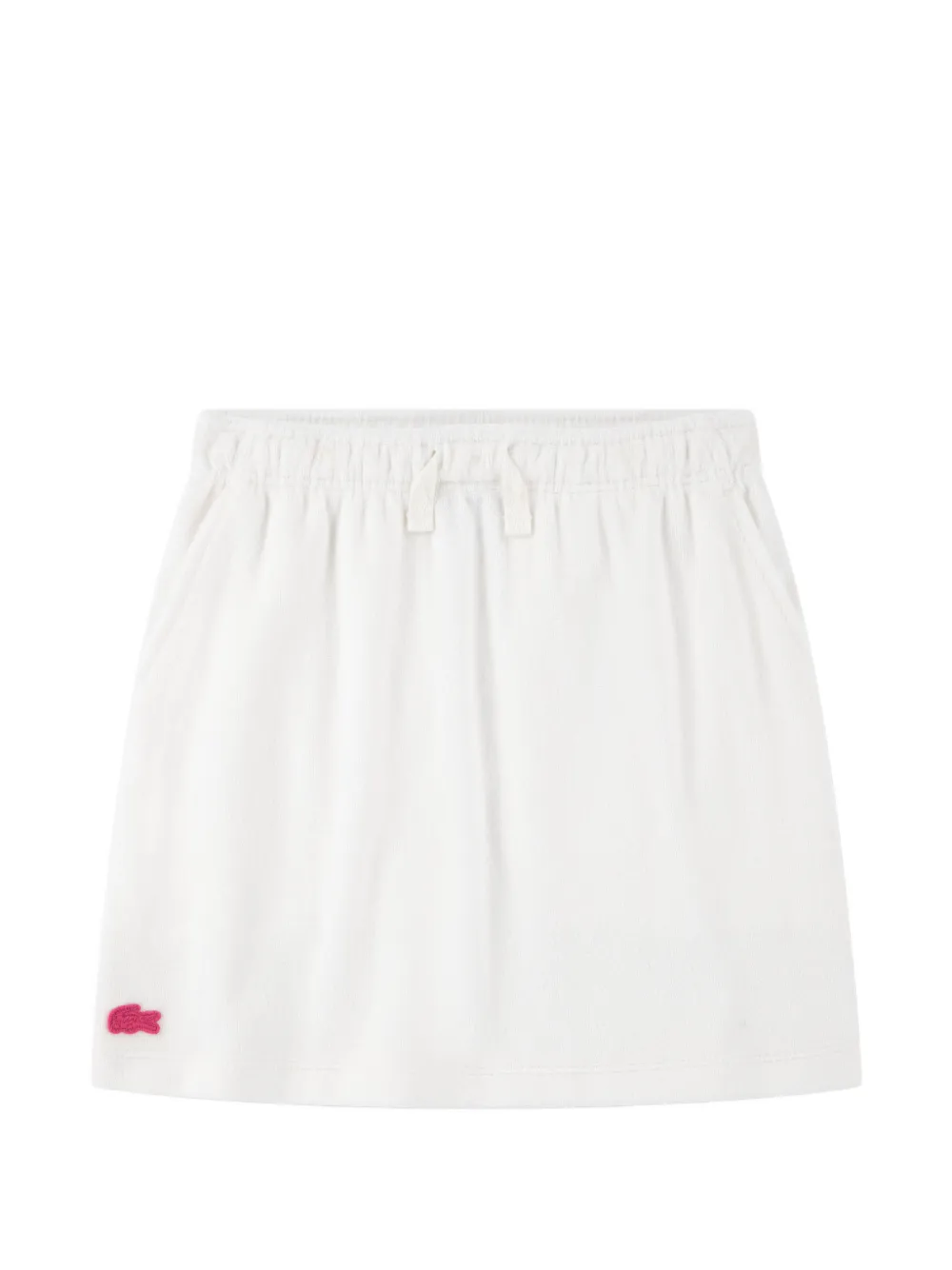 Lacoste Kids embroidered drawstring skirt - Bianco