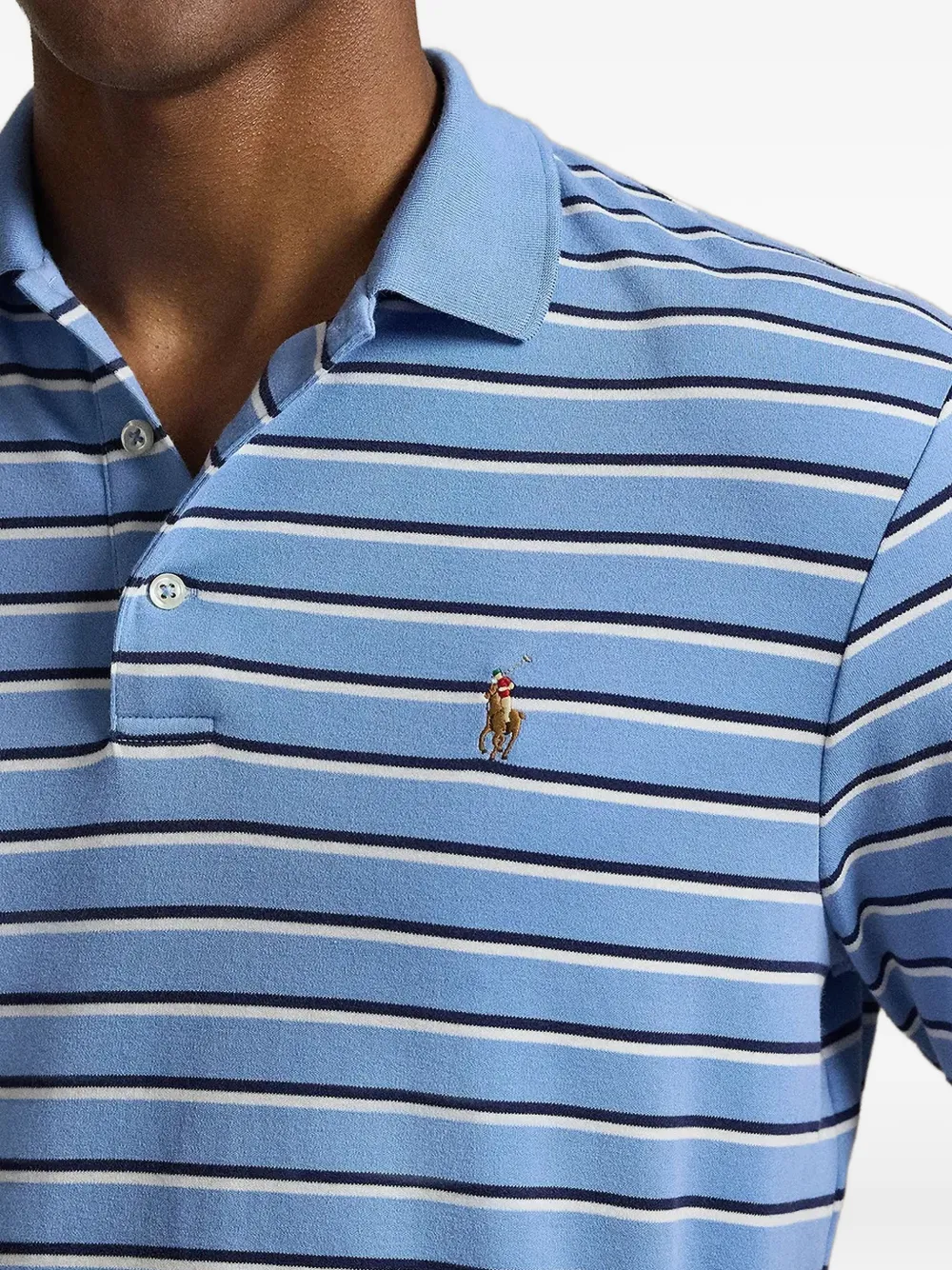 Polo Ralph Lauren Poloshirt met gestreept logo Blauw