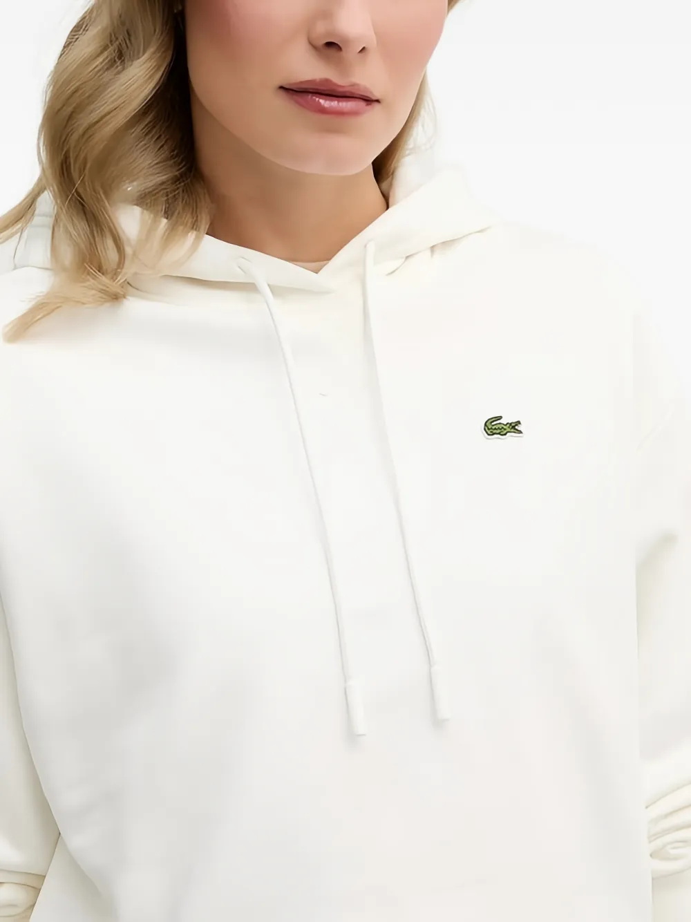 Lacoste Hoodie met logodetail Beige
