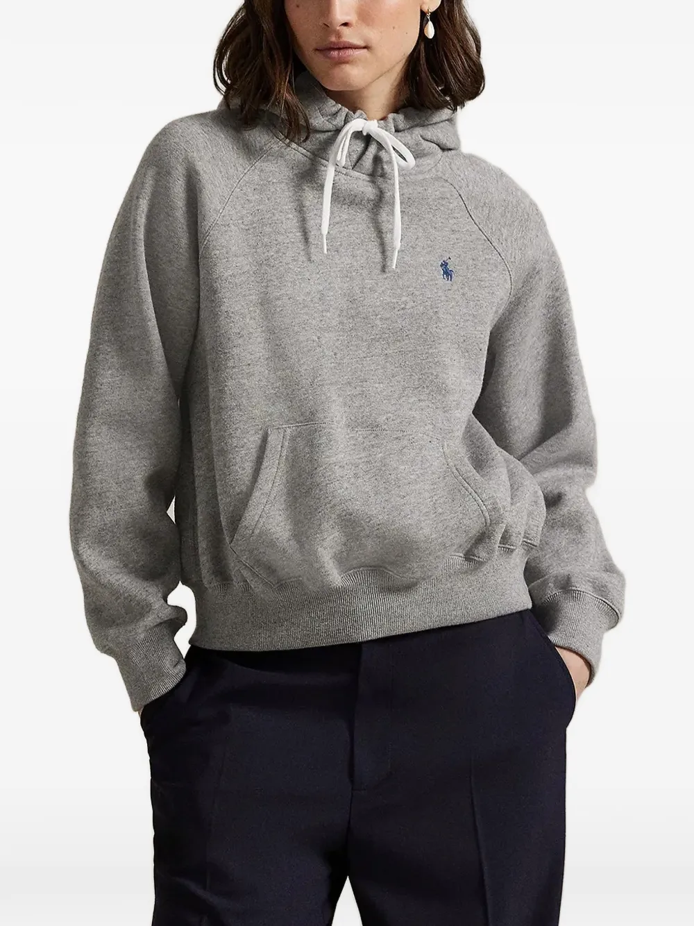 Polo Ralph Lauren logo-embroidered zip hoodie - Grigio
