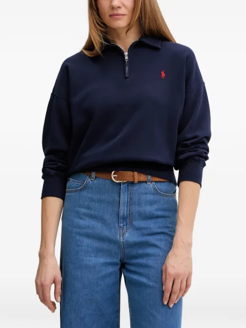Polo Ralph Lauren logo-embroidered quarter-zip sweatshirt