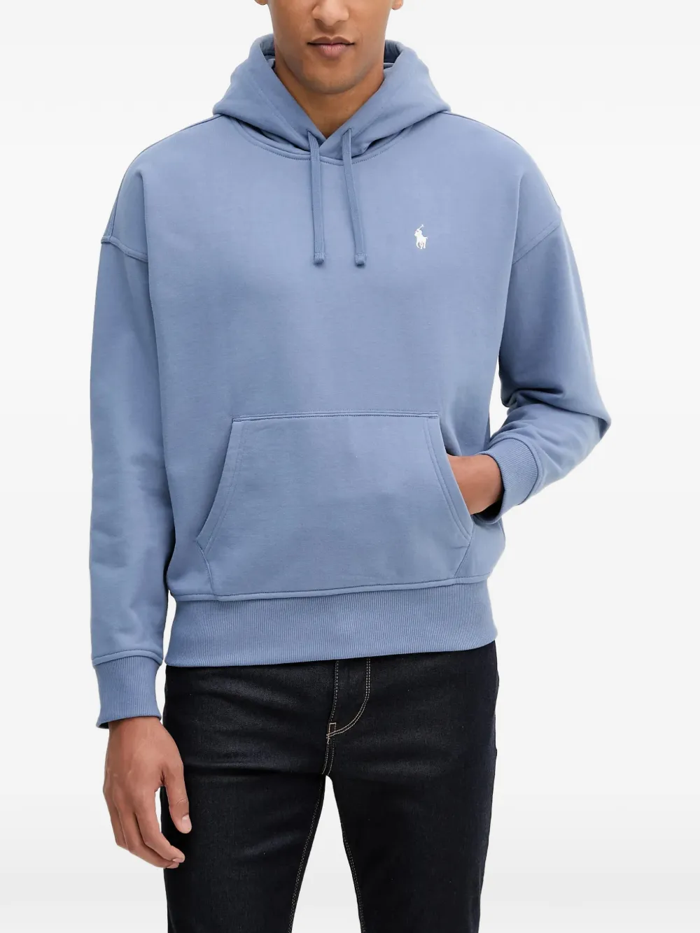 Polo Ralph Lauren drawstring logo hoodie - Blau