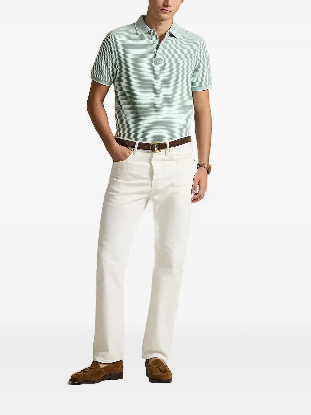 Polo Ralph Lauren Poloshirt met gestreept logo Groen