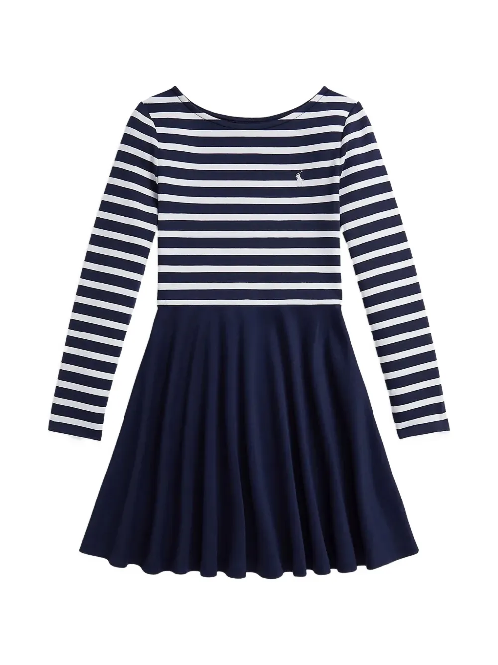 POLO RALPH LAUREN KIDS striped-pattern midi dress - Blu