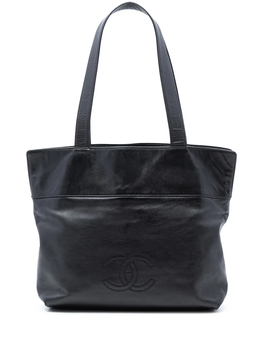 CHANEL Pre-Owned 1997-1999 CC Lambskin tote bag - Nero