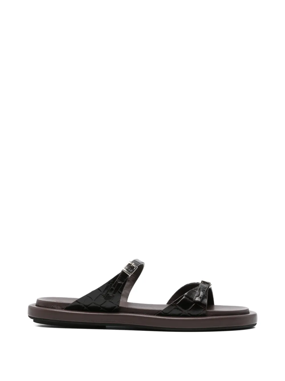 POEVE Laila sandalen met gesp Bruin
