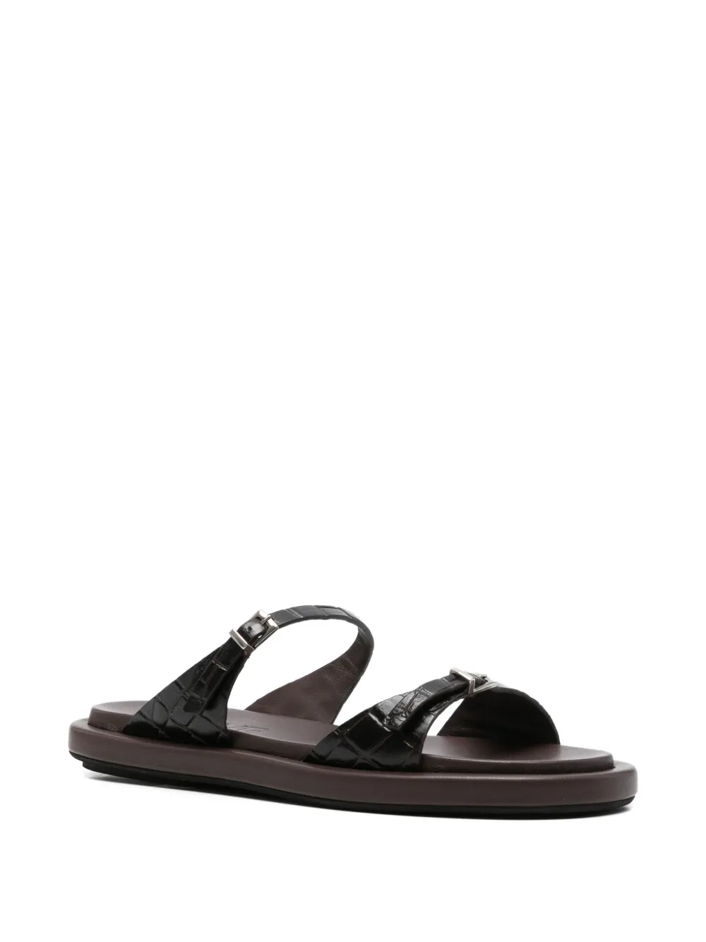 POEVE Laila sandalen met gesp Bruin