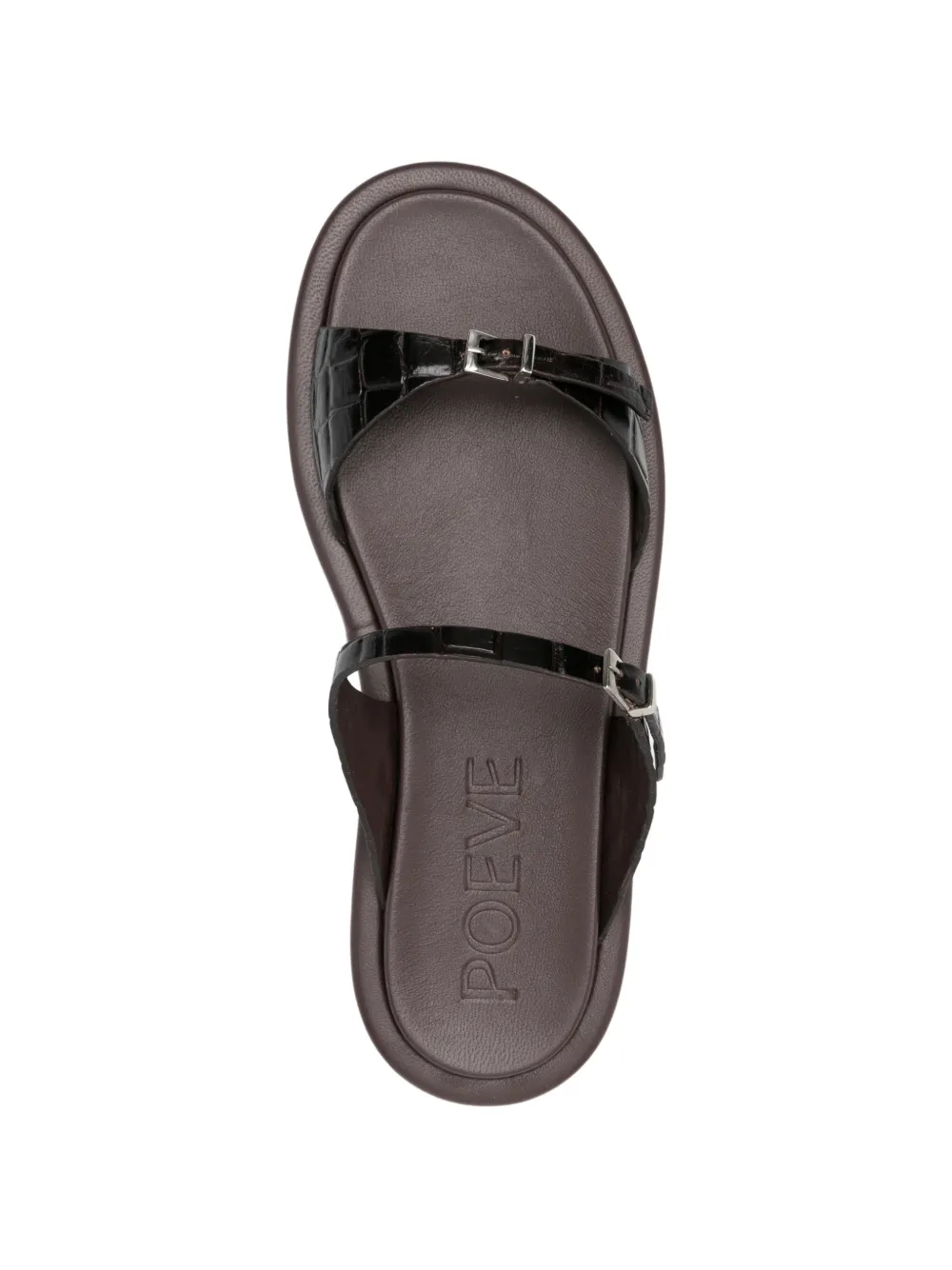 POEVE Laila sandalen met gesp Bruin