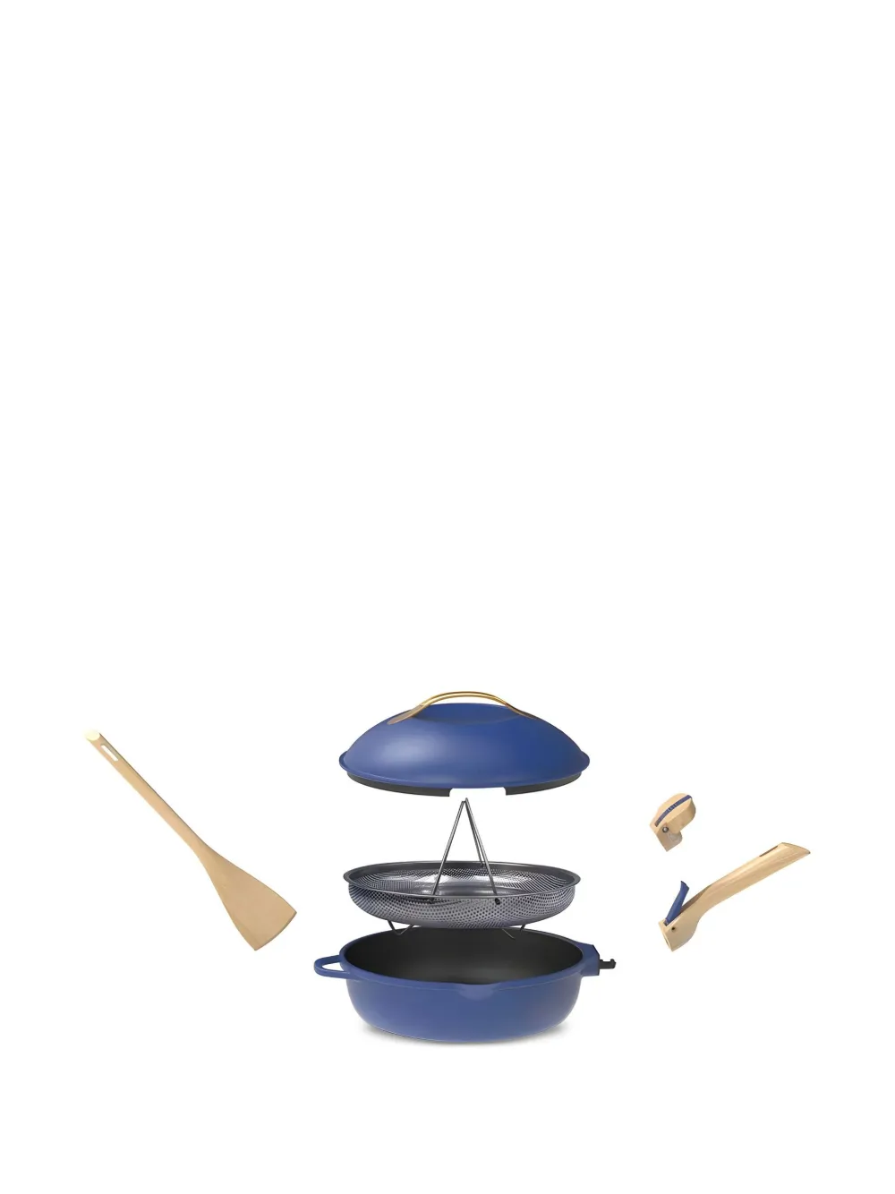  Cookut Fabulous Lid Handle Frying Pan - Blue 
