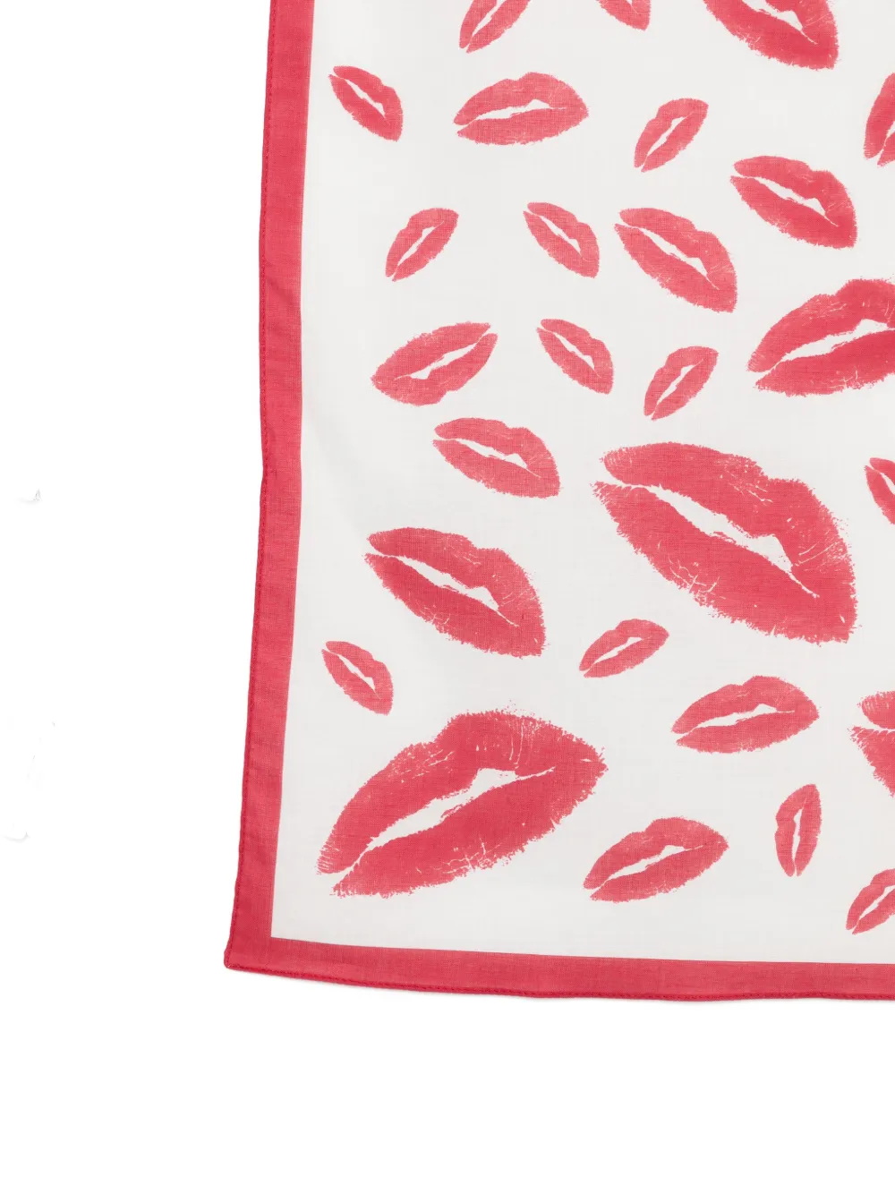 ISABEL MARANT Auwena sjaal met lipprint Wit