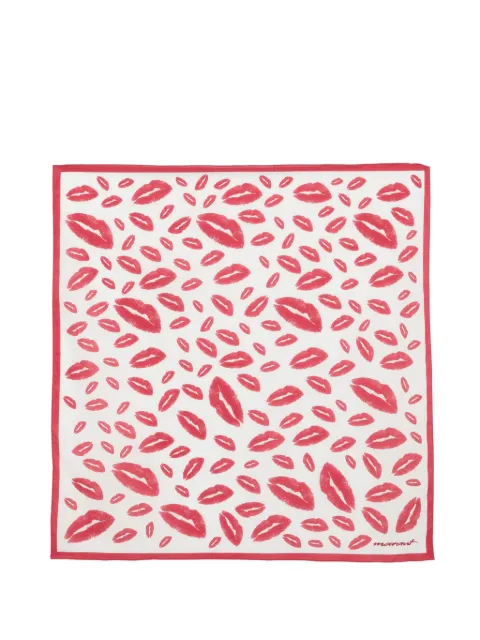 ISABEL MARANT lip-print auwena scarf