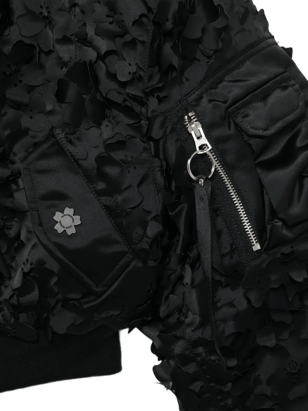  Alpha Industries Chaqueta Bómber Ma-1 Con Aplique Floral De Alpha Industries X Cecile Bahnsen - Negro 