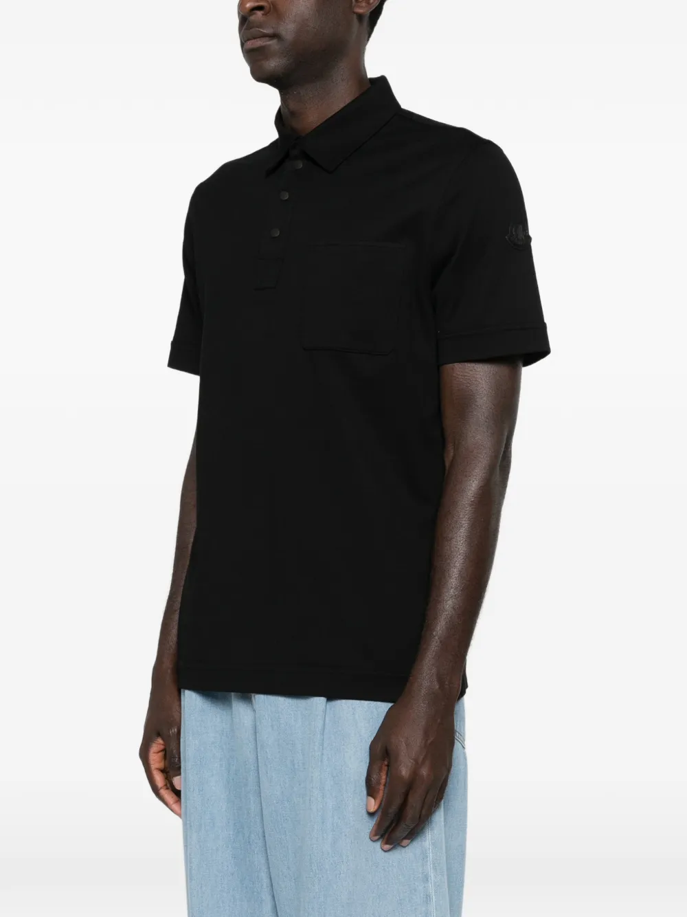 Moncler Poloshirt met zak Zwart