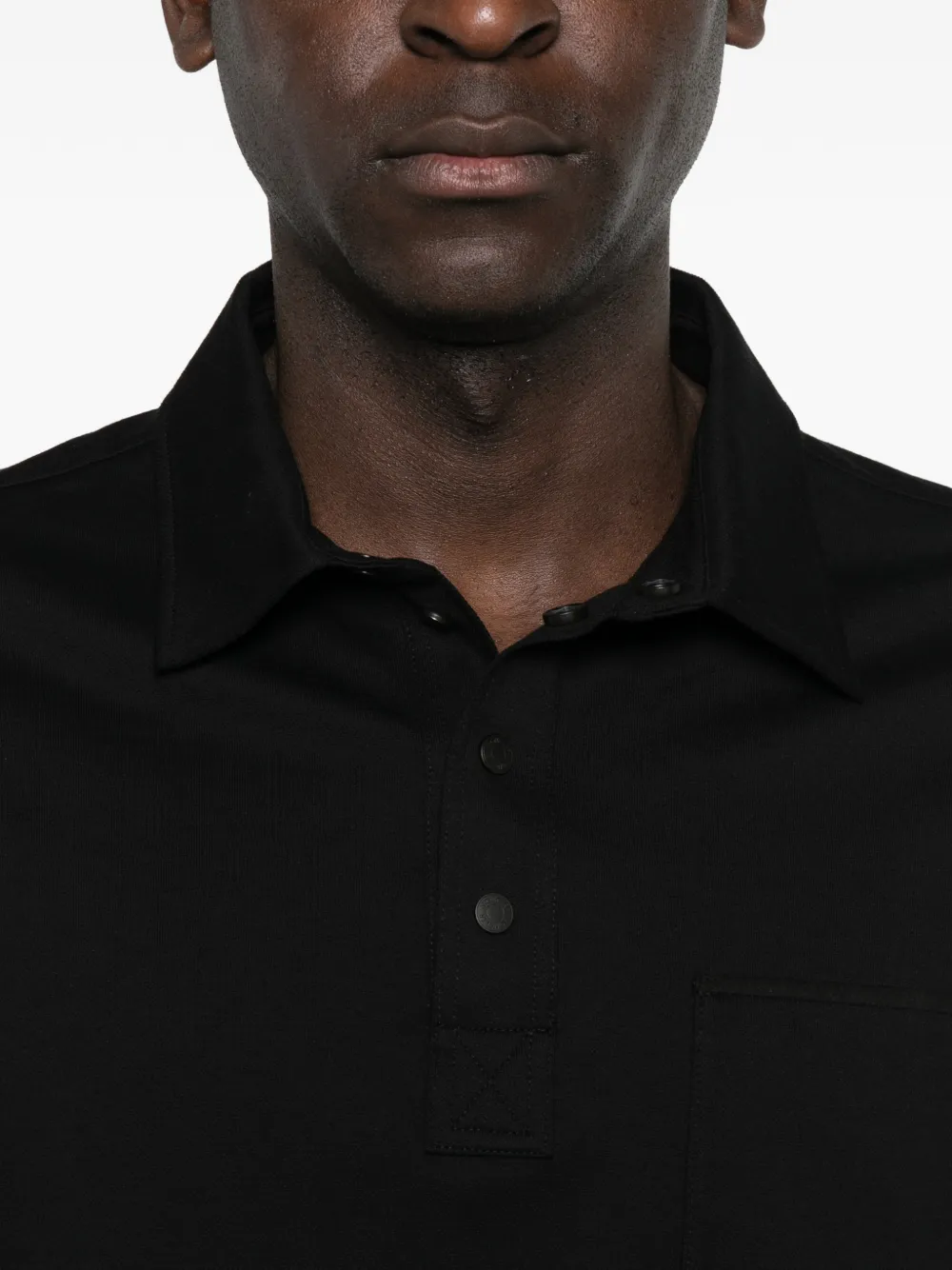 Moncler Poloshirt met zak Zwart