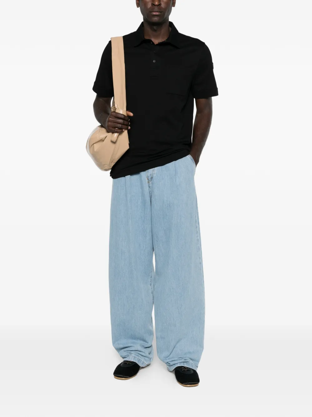 Moncler рубашка поло с карманом