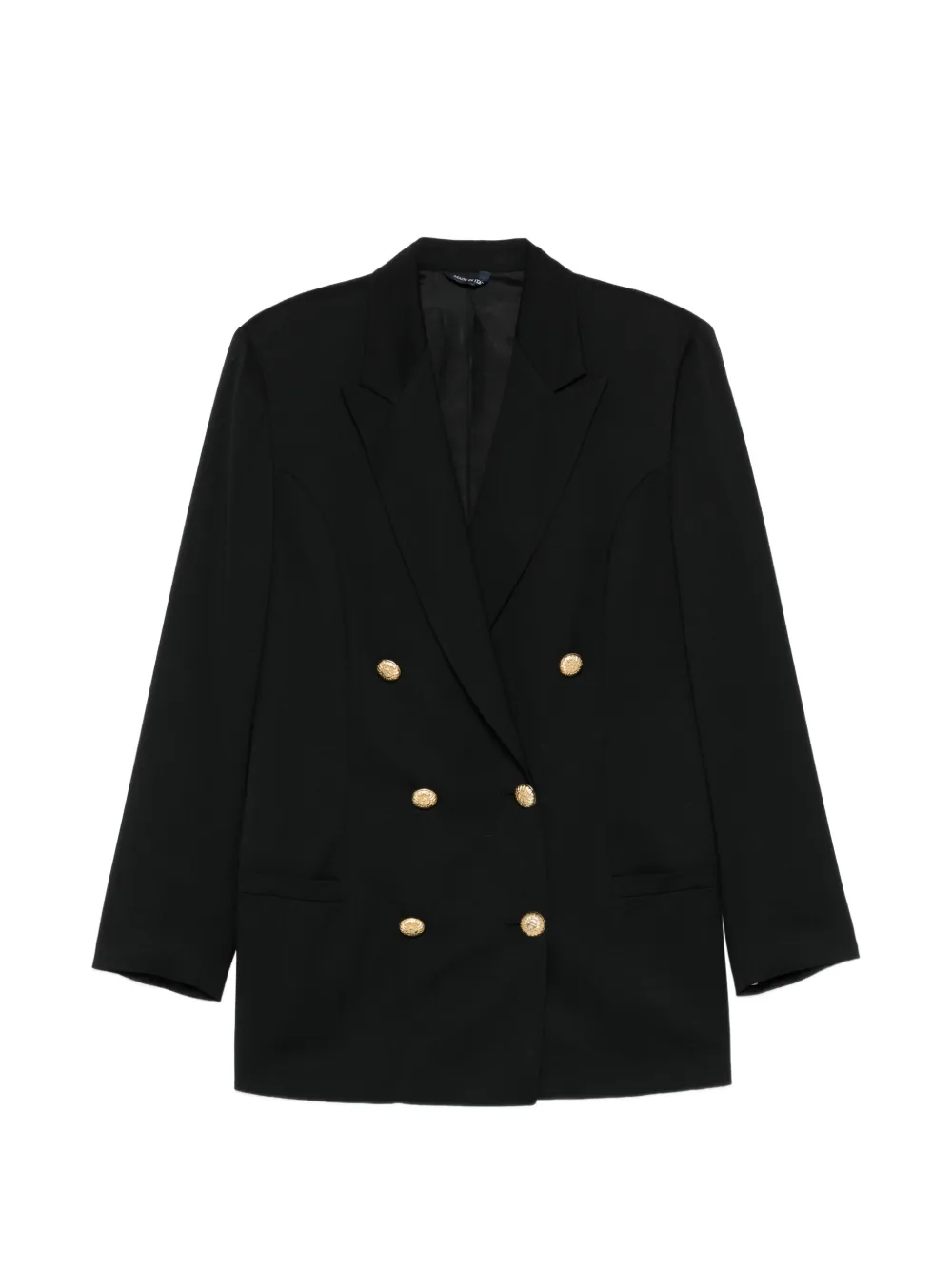 Versace Pre-Owned Blazer doppiopetto in lana anni '90 - Nero