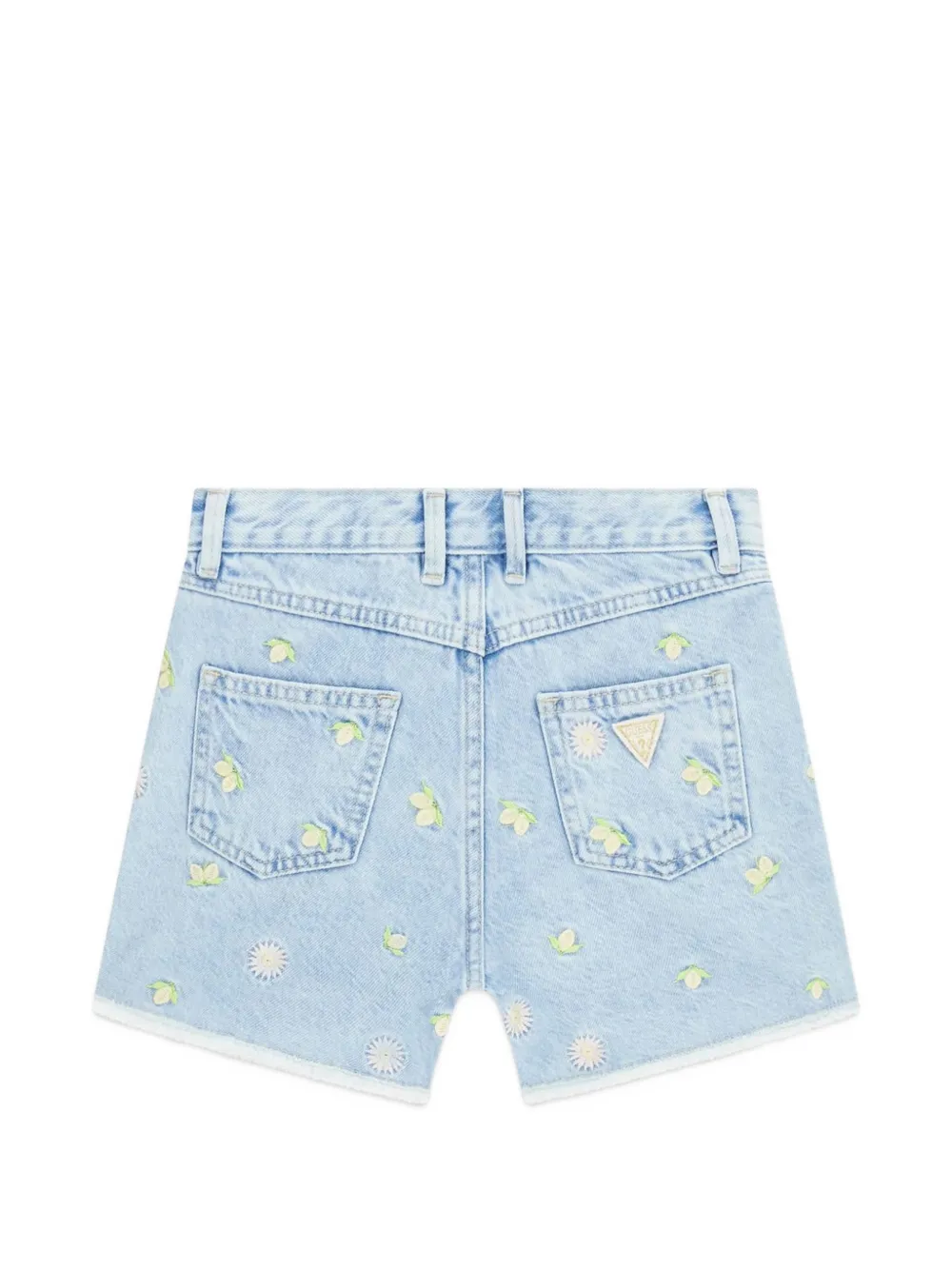 guess kids Spijkershorts met geborduurde bloemen Blauw