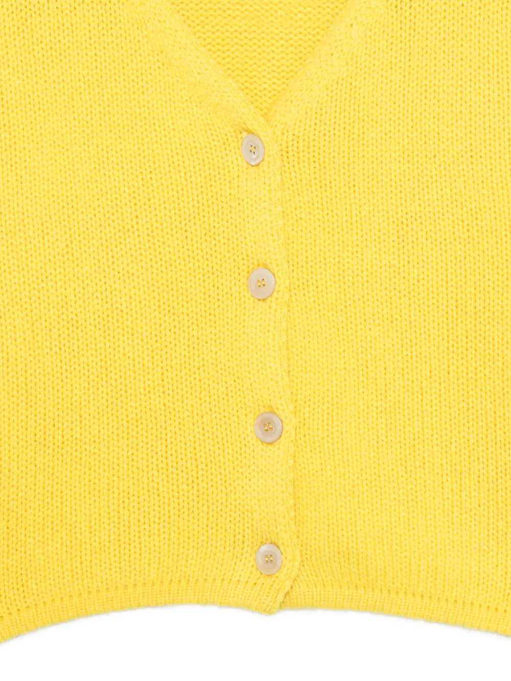  Incentive! Cashmere V-neck Button Cardigan - Yellow 