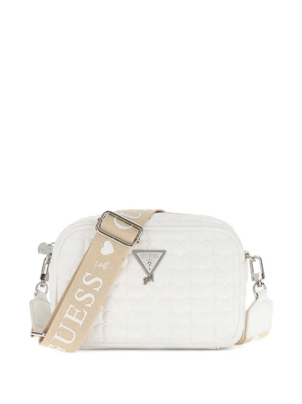 guess kids quilted cross-body bag - Bianco